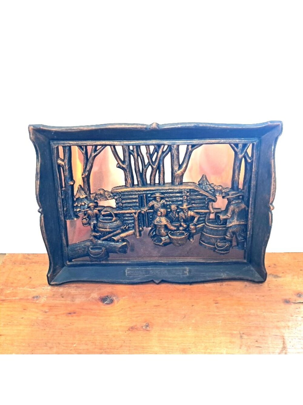 MCM Coppercraft Guild Copper 3D Wall Art -Maple Sugar Time”-14”x10”